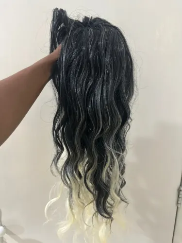 Lace Wig orgânica mesclada 