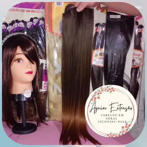 Extensão de cabelo Morena iluminada ombré hair