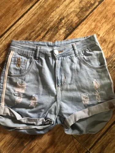Shorts Jeans Destroyed Feminino