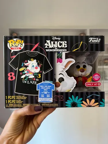 Funko Pop! Coelho Branco (flocado) Alice no país das maravilhas 