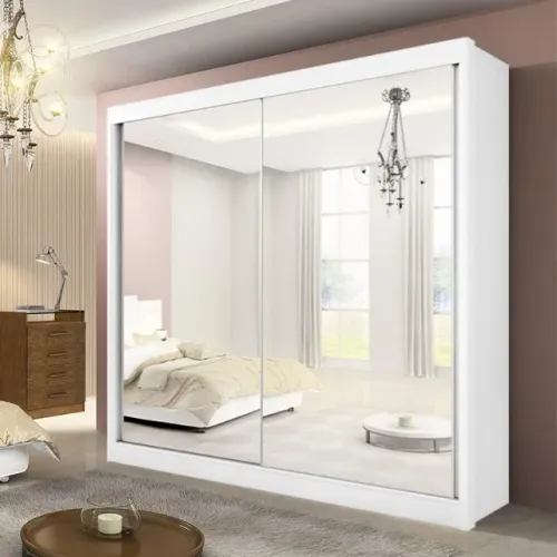 Guarda Roupa Las Vegas Portas Espelhadas MDF . Pronta Entrega.