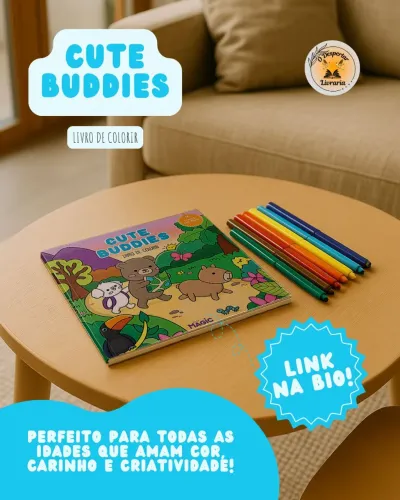 Livro de colorir Cute Buddies