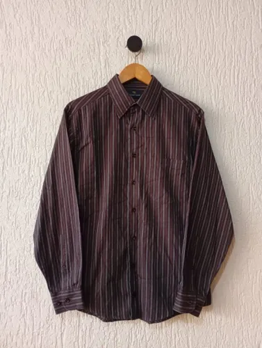 camisa social listrada crawford manga longa tam m