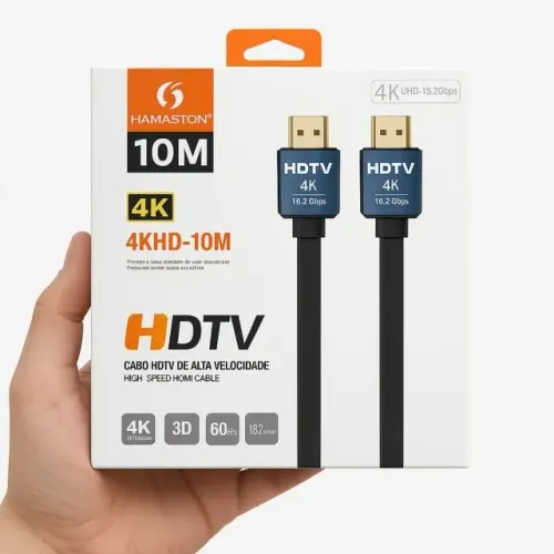 Cabo Hdmi 2.0 10 Metros 4k Ultra Hd Para Tv Projetor Pc Notebook Loja Coimbra Computadores
