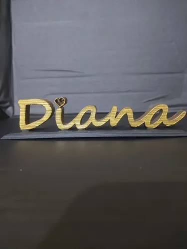 Placa 3D, letreiro personalizado, nome em 3D