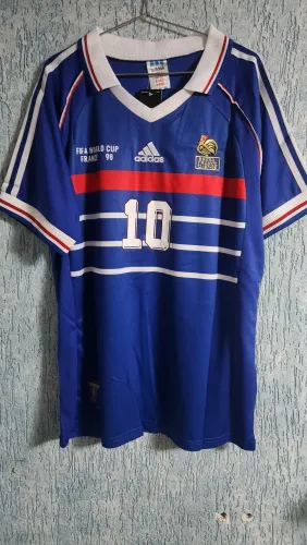 Camisa França 1998 Adidas Zidane numero 10
