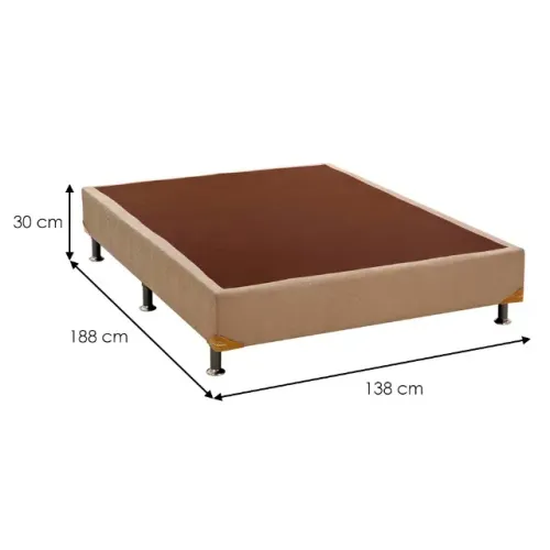 Cama Base Box para Casais - cor creme