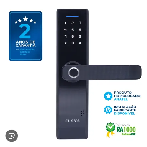 FECHADURA DIGITAL ELSYS COM INSTALAÇÃO 