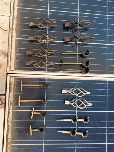 Kit de varões e ponteiras para cortinas