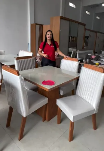 MESA VIDRO NO TAMPO