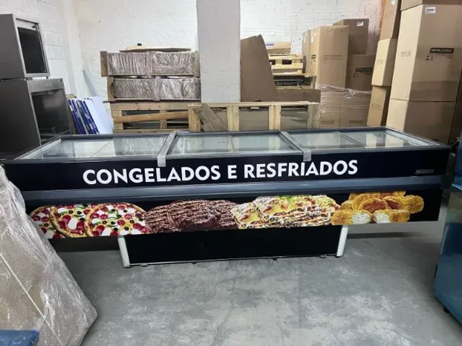 Ilha congelados e refrigerados 3m vidro reto Gelopar Revisada TOOOP