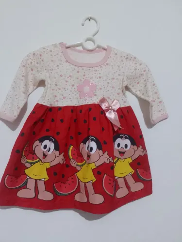 Vestido infantil Magali - tamanho M ( veste 1/2 anos )