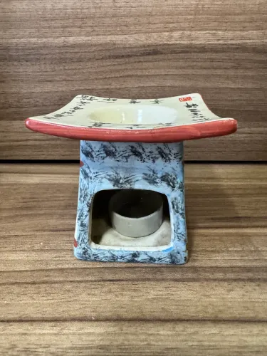 Aromatizador Cerâmico Com Vela Difusora / Zen / Feng Shui
