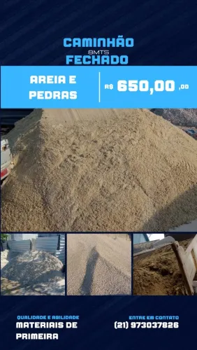 Areia e Pedras | Caminhão Fechado