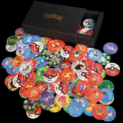 Caixa com 160 Tazos Pokemon 1ª Edição Novos Coleção Completa - Aceito OLXPAY e Faço ENVIO
