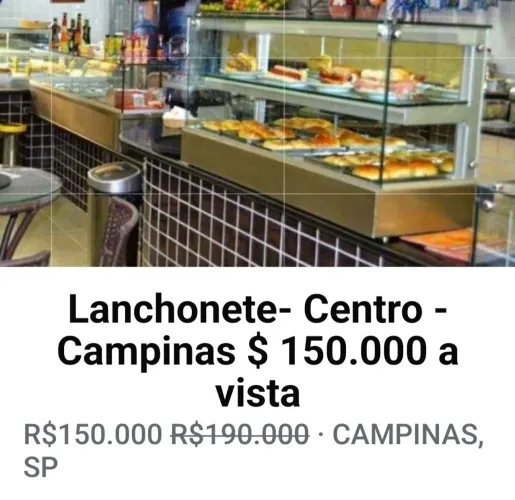Lanchonete a venda - Centro de Campinas 