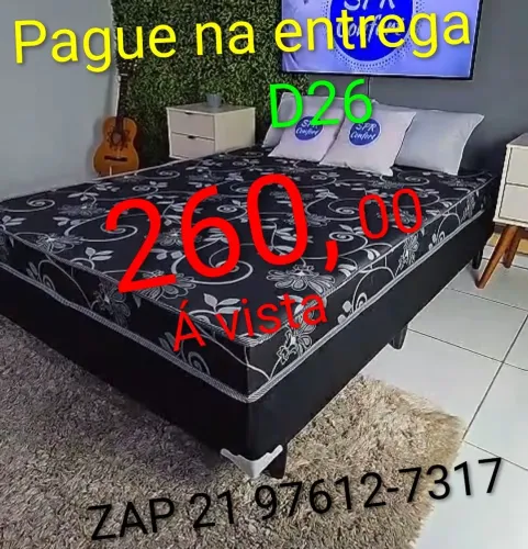 Cama Box Casal D26 Black Master(Pague na entrega)