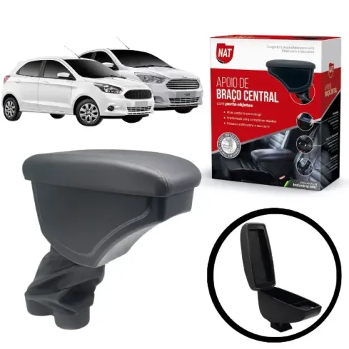 Apoio de Braço Ford Ka 2015 - Preto C/ Linha Preto - N300706