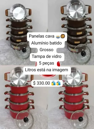 Kit de Panelas canva 5 peças 