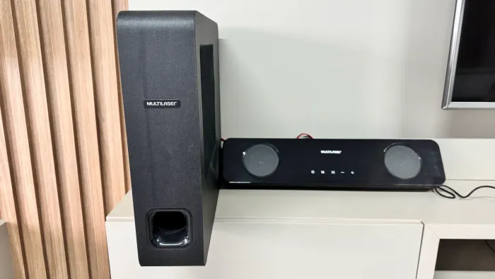 Soundbar home theater Multilaser SP300 com subwoofer 120w RMS