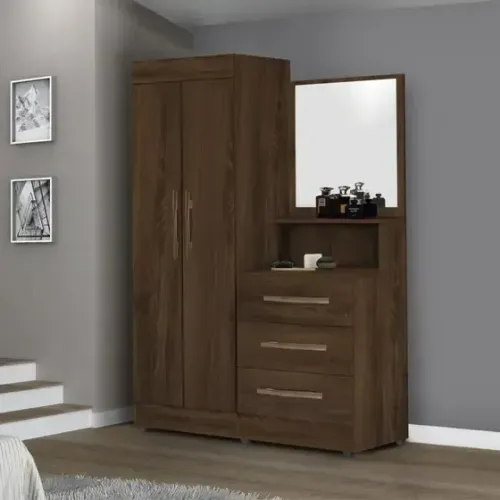 Roupeiro Onix com Espelho Microlar - Entrega e Monta