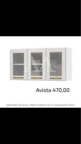 Armário Telasul Triplo Médio 3P C/V Diamante New