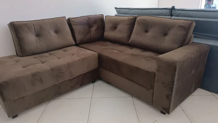 Sofá de Canto Marrom - Novo ENTREGA RÁPIDA