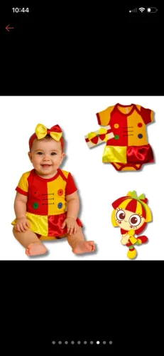 Body Emília + Laço bebê tamanho P