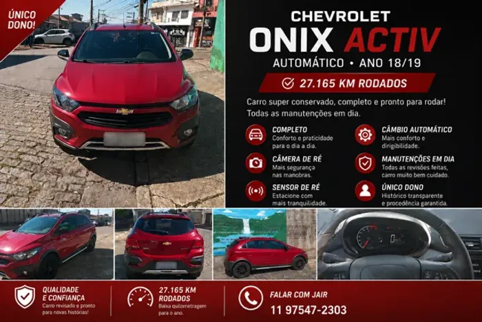 Chevrolet Onix Activ 1.4 8V Flex Aut. 4P 2019