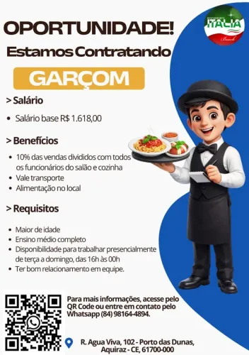 Garçom no Porto Das Dunas 