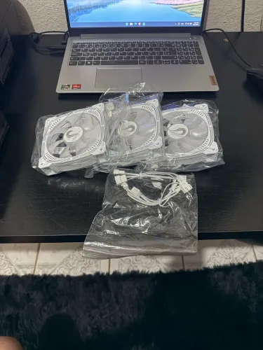 NOVAS | Kit 3 Fans Rise Mode Aura Frost Pro ARGB 120mm Branco
