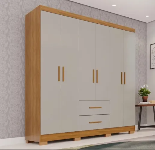Guarda Roupa 6 Portas Belle 150 Cinamomo Off White