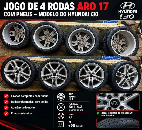 JOGO DE RODAS HYUNDAI i30 ARO 17