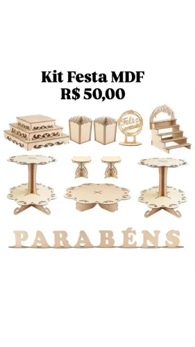 Kit Acessórios para Mesa de Festa
