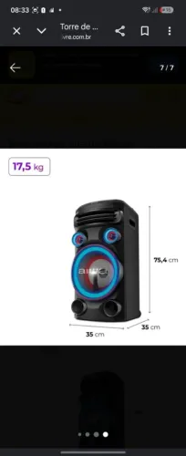Caixa de som aiwa 