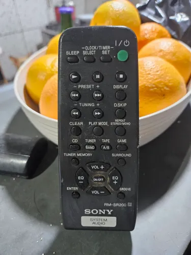 Controle remoto áudio sistema Sony RM SR200