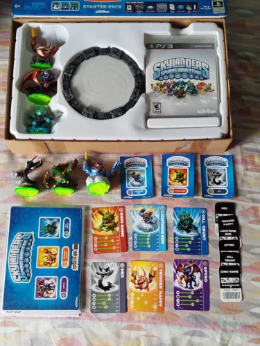 Jogo PS3 Skylanders Spyros Adventure Starter Pack + 3 personagens extras 100% completo.