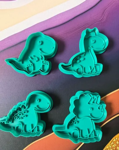 CORTADORES DE BISCOITOS MASSINHA DINOSSAURO