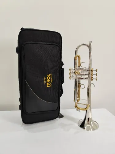 Trompete Tokai TR-400PG SIB Prata/Dourado NOVO/Troco/Parcelo Cartão