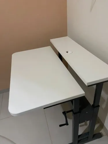 Mesa Dupla Com Regulagem De Altura Branco