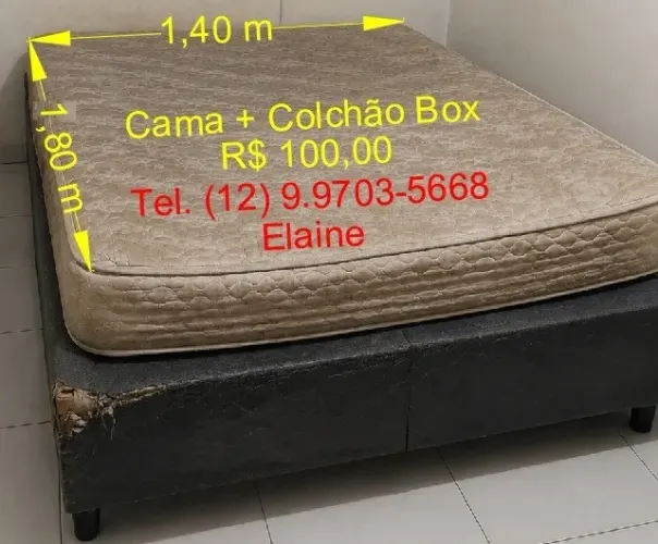 Cama Box com Colchão de Casal