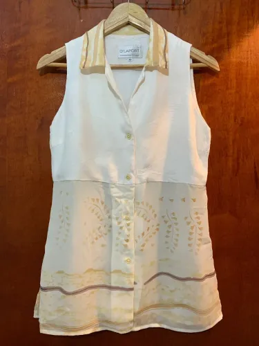 Camisa de botões regata vintage D'Laport Classic