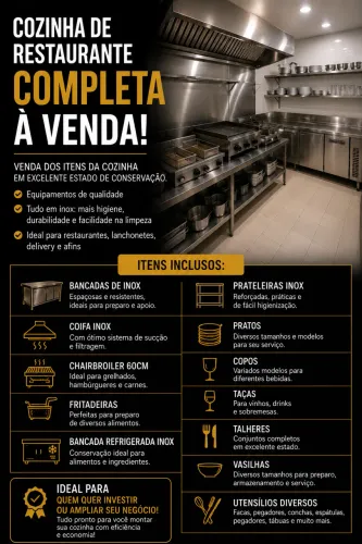 UTENSÍLIOS DE COZINHA DE RESTAURANTE 