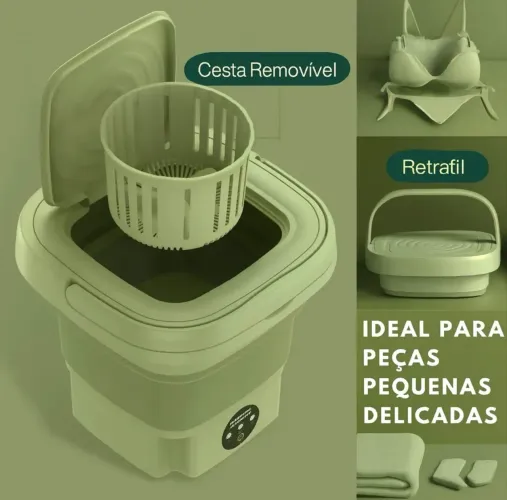 Mini máquina lavar roupa