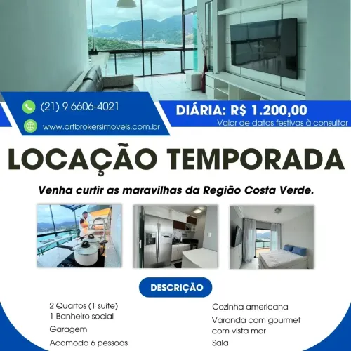 Cobertura para locação temporada no Condomínio Porto Real Resort