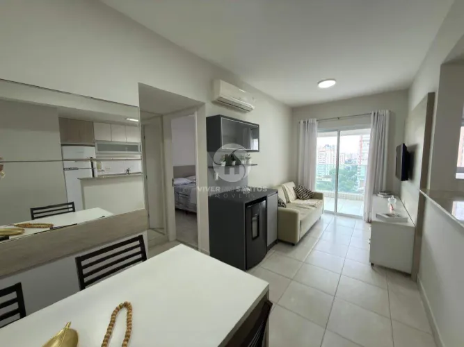 Apartamento Mobiliado 52 m², 1 Dormitório, Varanda com Vista Livre, Vaga e Lazer Completo