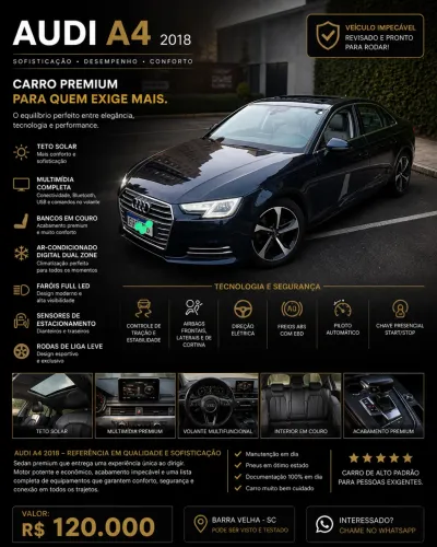 Audi A4 Ambiente 2.0 TFSI 190cv S Tronic 2018