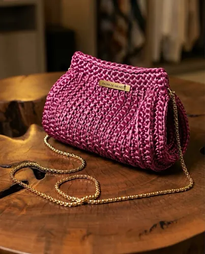 Bolsa de crochê no Fio de Seda