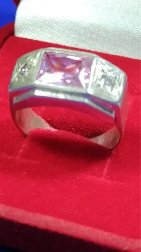 Anel Formatura Prata 950 Topo 10 mm Pedra 8 x 6 mm Zircônia Todas Formaturas e Cursos