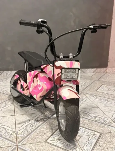 Mini Moto Elétrica Criança Bateria com Farol LED